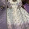 Lavender & Off-White Ombre Georgette Anarkali Suit Set with Sequins Embroidery & Dupatta – 3-Piece Festive Stitched Anarkali - Image 18