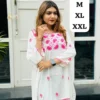 Lucknowi Chikankari Hand Embroidered Rayon Short Kurti for Jeans | Peplum Frock Style Tunic Top (Sizes S to XXL)