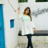 Lucknowi Chikankari Hand Embroidered Rayon Short Kurti for Jeans | Peplum Frock Style Tunic Top (Sizes S to XXL) - Image 5