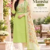 Manisha Jamdani Butti Silk Kurti Pant Set with Dupatta – 3-Piece Floral Ethnic Suit Set for Women - Image 4