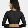 Minimalist Plain Raw Silk Blouse for Sarees & Lehengas | Full Sleeves Round Neck Tailored Choli - Image 6