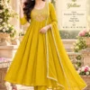 Mul Chanderi Beads Work Anarkali Suit Set with Dupatta - Image 5