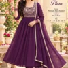 Mul Chanderi Beads Work Anarkali Suit Set with Dupatta - Image 8