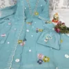 Mul Chanderi Embroidered Anarkali Kurta Set with Scalloped Dupatta & Pant – Ritika Collection