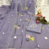 Mul Chanderi Embroidered Anarkali Kurta Set with Scalloped Dupatta & Pant – Ritika Collection - Image 5
