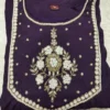 Mul Chanderi Handwork Anarkali Kurta Pant Set with Lace Border Dupatta (M to XXL) - Image 6