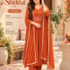 Mul Chanderi Handwork Anarkali Kurti Pant Dupatta Set - Image 11