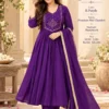Mul Chanderi Handwork Anarkali Kurti Pant Dupatta Set - Image 14