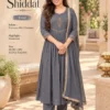Mul Chanderi Handwork Anarkali Kurti Pant Dupatta Set - Image 5