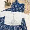 Muslin Printed Tiered Maxi Dress with Hakoba Cotton Koti Jacket – Floral Kurti Dress Set - Image 5