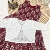 Muslin Printed Tiered Maxi Dress with Hakoba Cotton Koti Jacket – Floral Kurti Dress Set - Image 9
