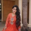 Navratri Leheriya Print Faux Georgette Gown | 12-Meter Huge Flair Tiered Anarkali with Kutchi Patchwork Yoke - Image 6