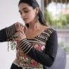 Navratri Special 12 Meter Flair Gown – Kutchi Gamthi Thread & Real Mirror Work Rayon Anarkali Gown - Image 4