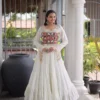 Navratri Special 12 Meter Flair Gown – Kutchi Gamthi Thread & Real Mirror Work Rayon Anarkali Gown - Image 8