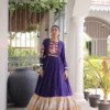 Navratri Special 12-Meter Huge Flair Rayon Gown | Kutchi Gamthi Patchwork & Cowrie Shell Yoke Garba Anarkali Dress - Image 6