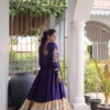 Navratri Special 12-Meter Huge Flair Rayon Gown | Kutchi Gamthi Patchwork & Cowrie Shell Yoke Garba Anarkali Dress - Image 7