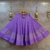 Navratri Special Rayon Cotton 5-Line Tar Chaniya with Blouse Fabric | Fully Stitched 5-Meter Gota Border Garba Ghagra Skirt (Canvas & Lining) - Image 8