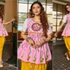 Navratri Traditional Gujarati Embroidered Khadi Cotton Kedia with Tulip Dhoti Pant Set (2 Pcs) - Image 5