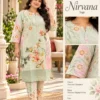 Nirvana Floral Viscose Chanderi Kurti with Pants | Plus Size (4XL–6XL) Daily & Festive Ethnic Co-Ord Set - Image 3