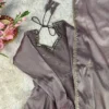 Party Wear Handwork Anarkali Gown with Embroidered Dupatta | Kabana Silk Flared Long Frock - Image 11