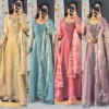 Party Wear Handwork Anarkali Gown with Embroidered Dupatta | Kabana Silk Flared Long Frock - Image 13