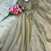 Party Wear Handwork Anarkali Gown with Embroidered Dupatta | Kabana Silk Flared Long Frock - Image 30
