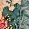 Party Wear Handwork Anarkali Gown with Embroidered Dupatta | Kabana Silk Flared Long Frock - Image 5