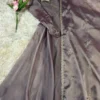 Party Wear Handwork Anarkali Gown with Embroidered Dupatta | Kabana Silk Flared Long Frock - Image 7