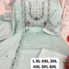 Parul Mull Chanderi Silk Hand Embroidered Kurta Pant Set with Scalloped Dupatta (Sizes M to 6XL) - Image 7