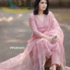 Pastel Pink Pure Soft Kota Doria Embroidered Kurti Pant Set with Scalloped Dupatta (Cotton Lined 3-Piece Suit) - Image 8
