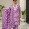 Plus Size Pure Cotton Kurta Pant with Dupatta Set (3XL to 6XL) | Women's Printed 3-Piece Daily & Office Wear Suit Set - Image 16