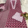 Plus Size Pure Cotton Kurta Pant with Dupatta Set (3XL to 6XL) | Women's Printed 3-Piece Daily & Office Wear Suit Set - Image 25