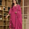 Premium 60s Cotton Floral Embroidered Kurta Pant Set with Dupatta – 3-Piece Jaipuri Ethnic Suit - Image 2