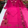 Premium 60s Cotton Floral Embroidered Kurta Pant Set with Dupatta – 3-Piece Jaipuri Ethnic Suit - Image 5