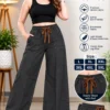 Premium Cotton Denim Wide-Leg Palazzo Pants - Image 5