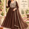 Premium Mul Chanderi Flared Anarkali Kurta Set with Pant & Dupatta | Embroidered Beads Work Yoke Festive 3-Piece Suit (M–XXL) - Image 7