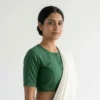 Pure 2/2 Cotton Readymade Blouse Wholesale | Stitched Plain Round Neck Daily Wear Saree Blouse - Image 4