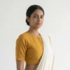 Pure 2/2 Cotton Readymade Blouse Wholesale | Stitched Plain Round Neck Daily Wear Saree Blouse - Image 5