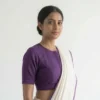 Pure 2/2 Cotton Readymade Blouse Wholesale | Stitched Plain Round Neck Daily Wear Saree Blouse - Image 8