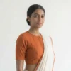 Pure 2/2 Cotton Readymade Blouse Wholesale | Stitched Plain Round Neck Daily Wear Saree Blouse - Image 9