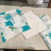 Pure 60/60 Cotton Floral Kurta Pant Set with Mulmul Dupatta | Handwork Lotus Print 3-Piece Suit (M–3XL) - Image 10