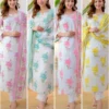 Pure 60/60 Cotton Floral Kurta Pant Set with Mulmul Dupatta | Handwork Lotus Print 3-Piece Suit (M–3XL) - Image 12