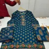 Pure 60/60 Cotton Printed Short Kurti with Flared Palazzo & Malmal Dupatta Set | Handwork Festive 3-Piece Sharara Suit (M–3XL) - Image 6