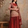Pure 60s Cotton Jaipuri Print Kurti with Flared Skirt and Mulmul Dupatta Set – Handwork Gopi Dress - Image 6