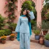Pure 60s Cotton Jaipuri Printed Short Kurti with Farshi Salwar & Dupatta Set (3-Piece) - Image 10
