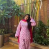 Pure 60s Cotton Jaipuri Printed Short Kurti with Farshi Salwar & Dupatta Set (3-Piece) - Image 5