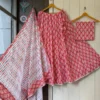 Pure Cambric Cotton Chaniya Choli with 7 Meter Flare | Jaipuri Block Print Kali Pattern Lehenga Set with Malmal Dupatta - Image 14