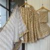 Pure Cambric Cotton Chaniya Choli with 7 Meter Flare | Jaipuri Block Print Kali Pattern Lehenga Set with Malmal Dupatta - Image 17