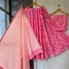 Pure Cambric Cotton Chaniya Choli with 7 Meter Flare | Jaipuri Block Print Kali Pattern Lehenga Set with Malmal Dupatta - Image 18