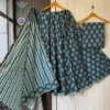 Pure Cambric Cotton Chaniya Choli with 7 Meter Flare | Jaipuri Block Print Kali Pattern Lehenga Set with Malmal Dupatta - Image 7